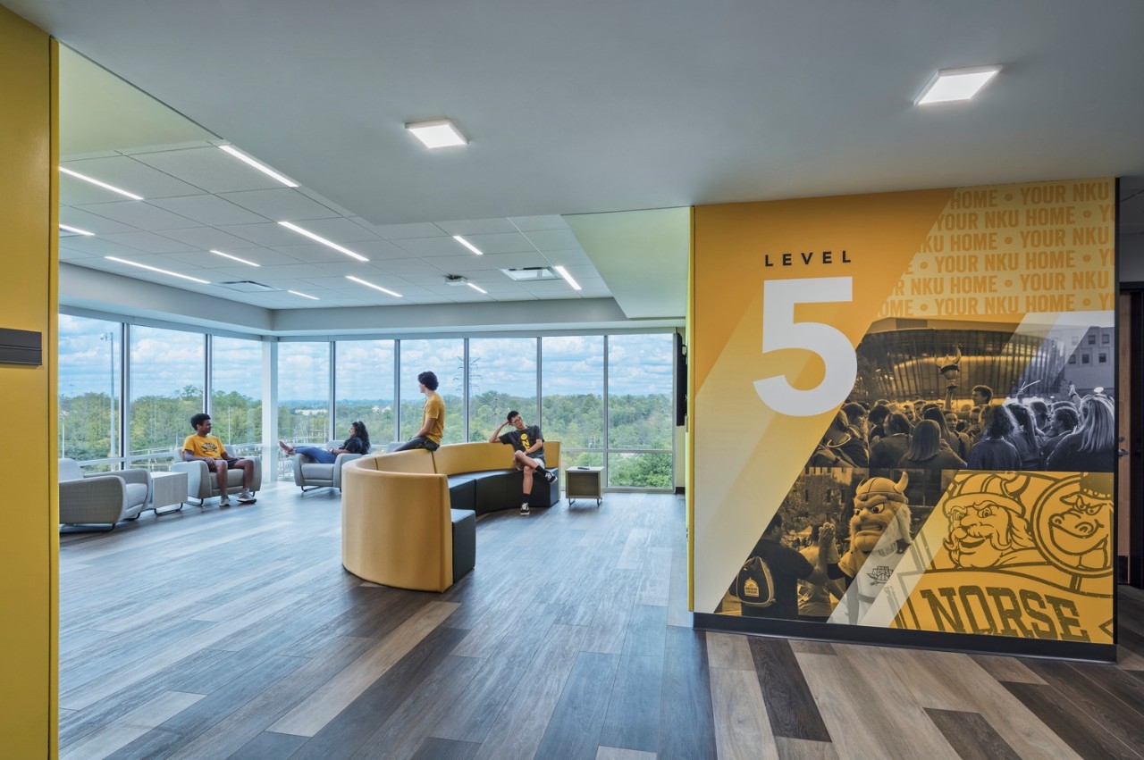 Floor lobby in New Residence Hall