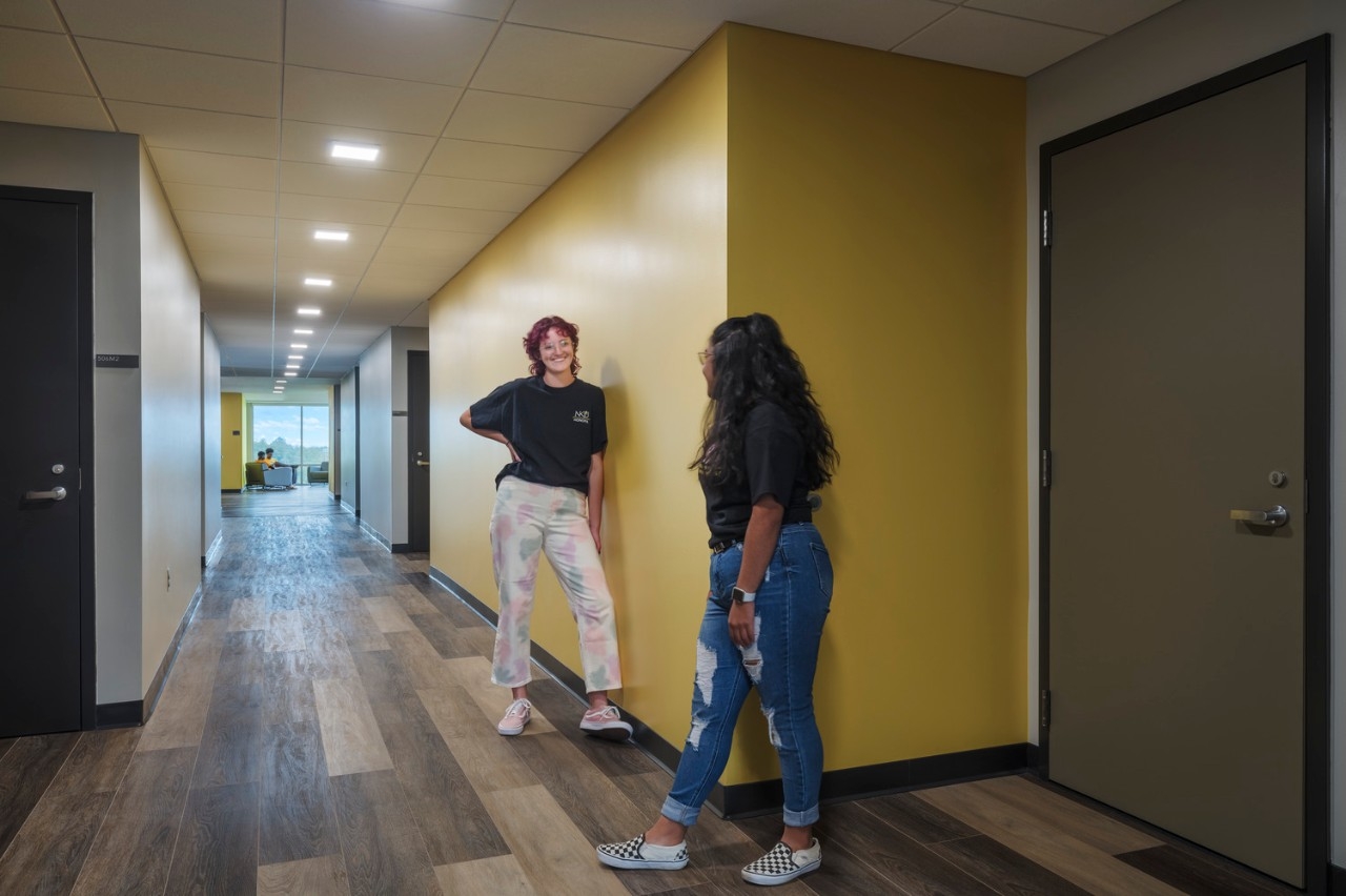 A typical room in the new residence hall