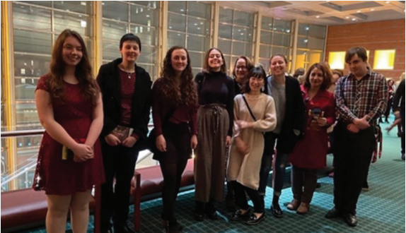 Group of students at the Aronoff Center in Cincinnati