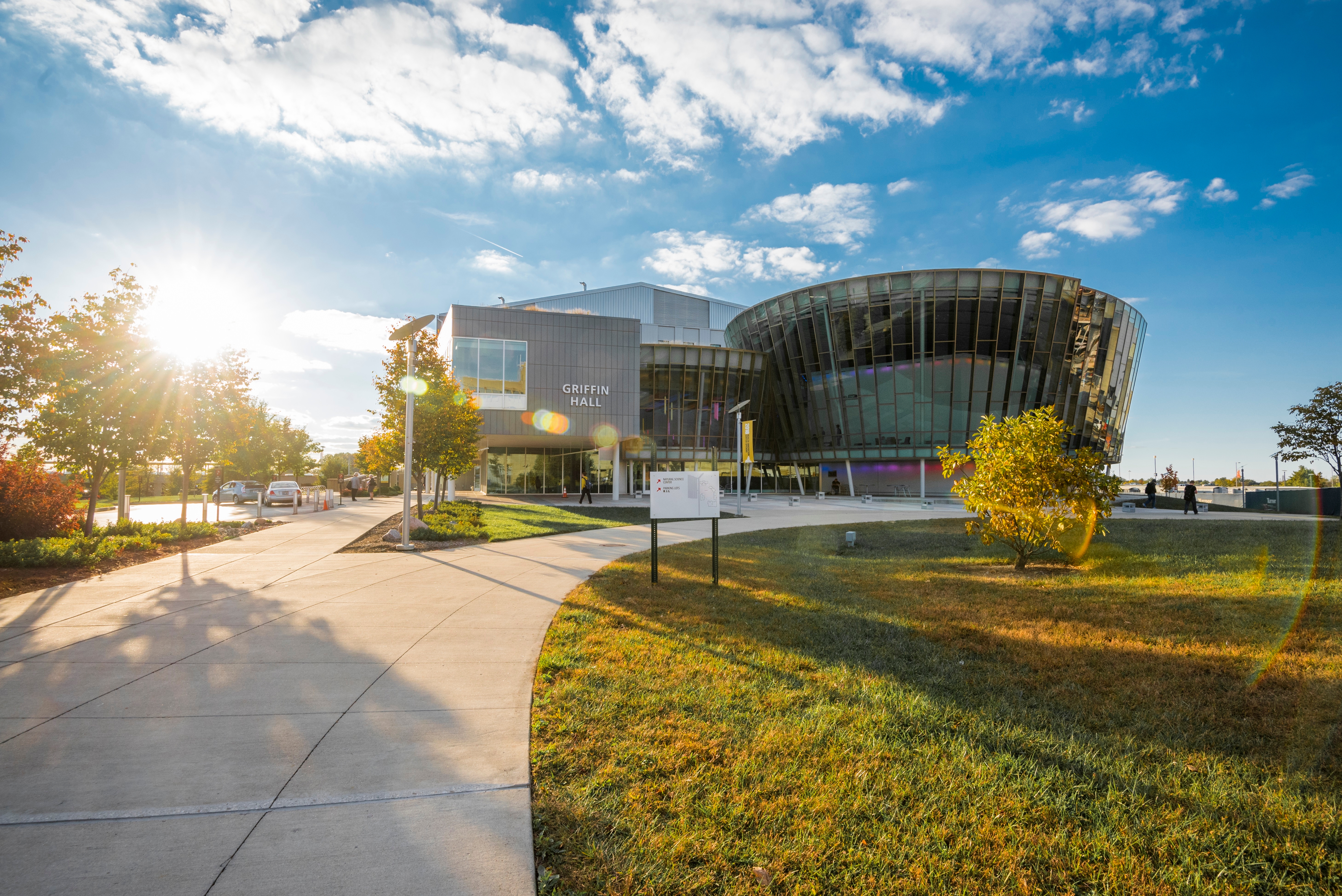 Griffin Hall Exterior on a sunny day