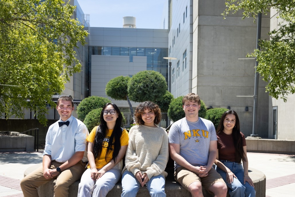 Students speak to employers at on-campus career fair