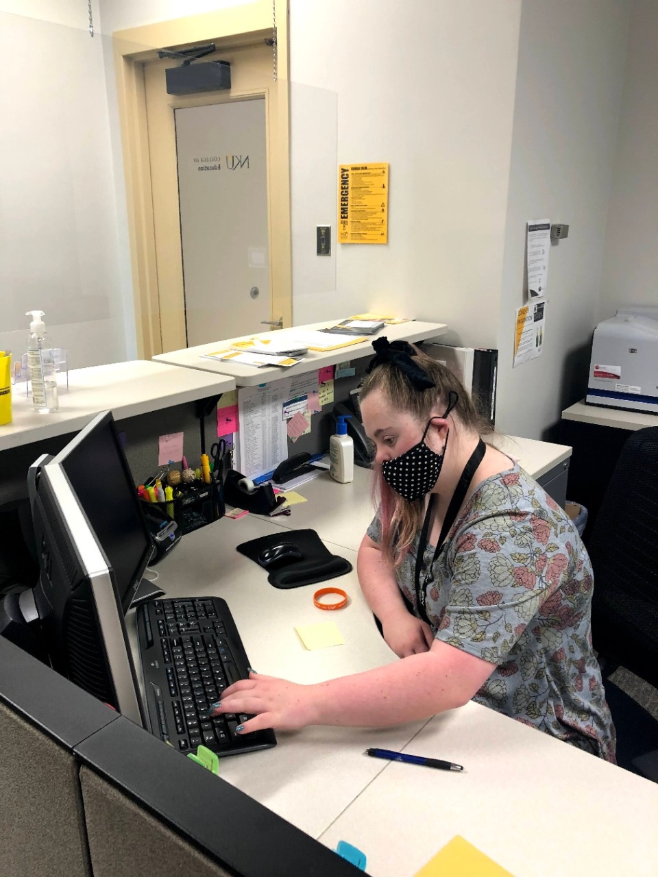 Project search working at front desk in college of education